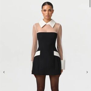 Naked Wardrobe PONTE SHIRTING MINI DRESS- sold out online